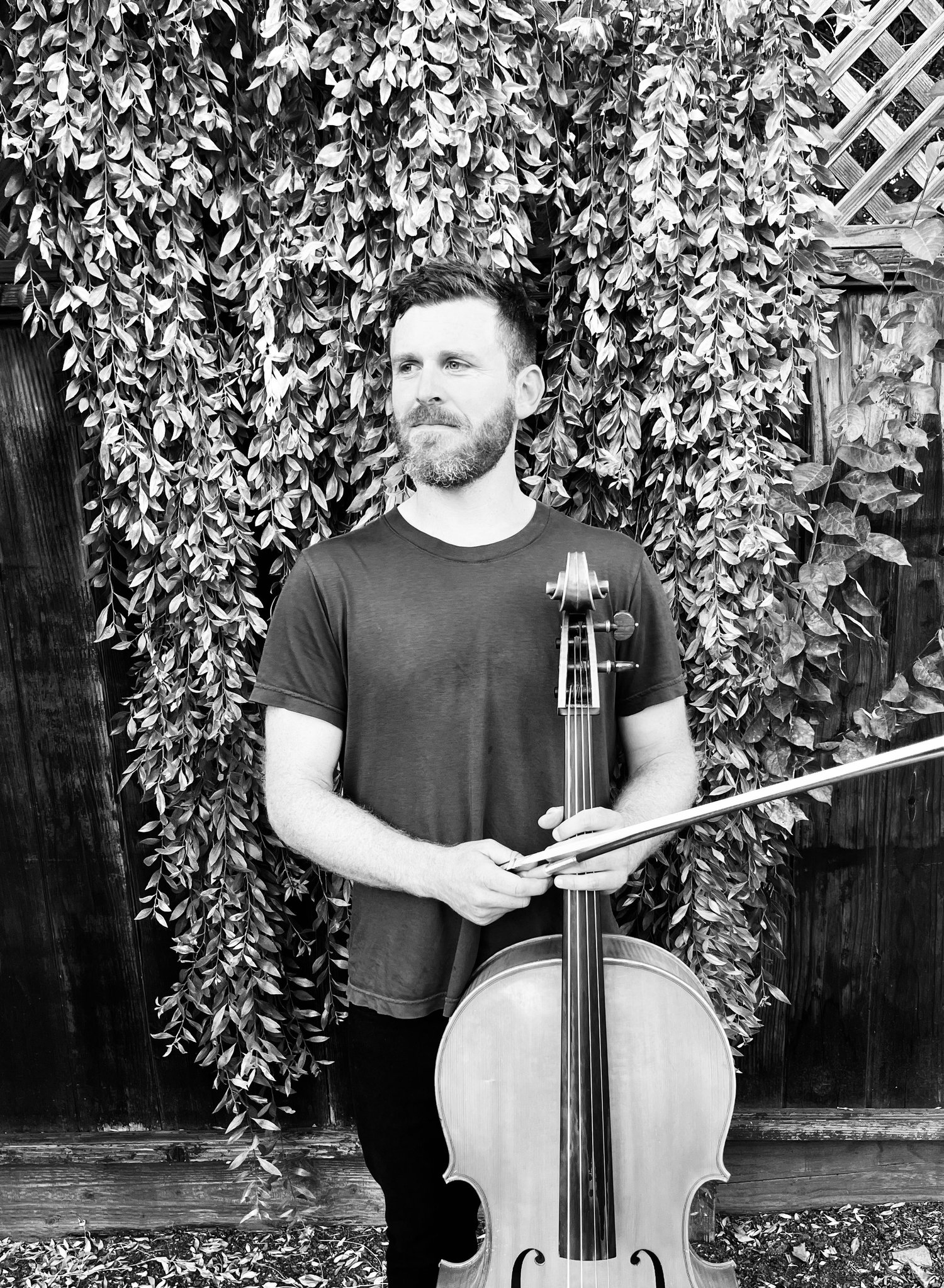 Scott Thompson with his cello